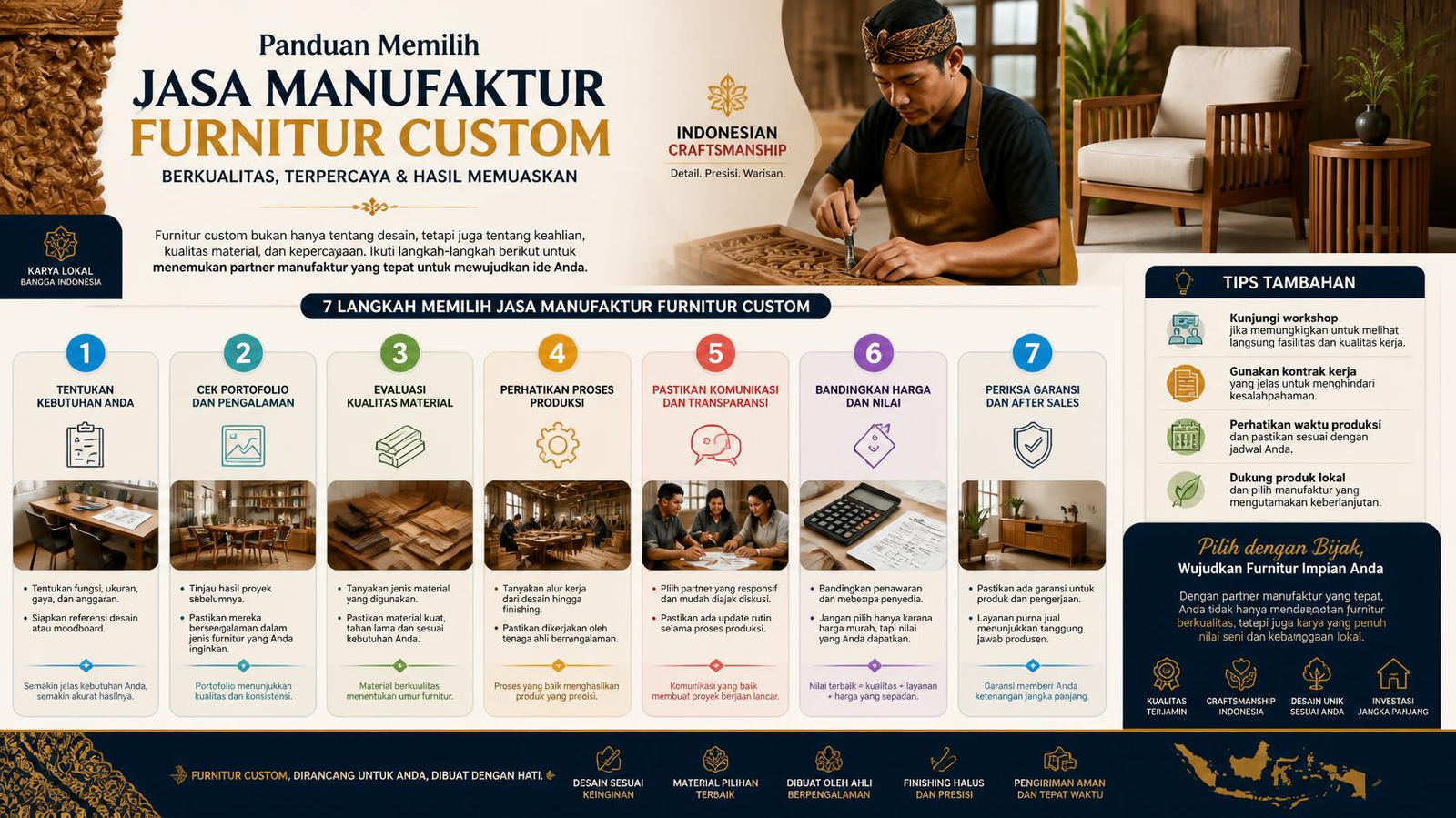 Panduan Memilih Jasa Pembuatan Custom Furniture yang Profesional