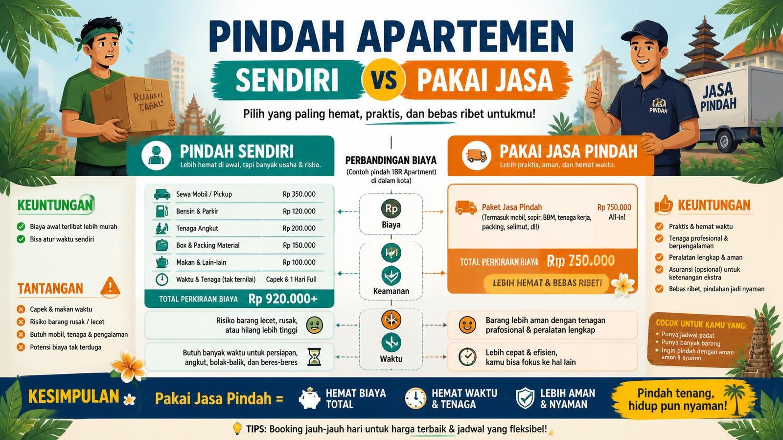 Pindahan Apartemen Sendiri vs Pakai Jasa: Mana Lebih Untung?